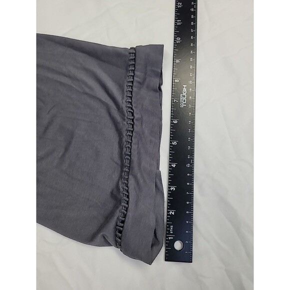 Cato Women’s Large Tunic Top Gray 3/4 Bell‎ Sleeve Soft V Neckline Ladder Cutout - Picture 8 of 8